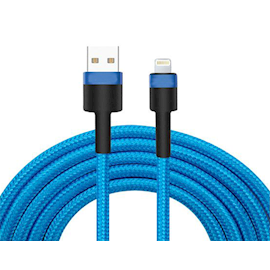 USB კაბელი Tene IOS Cable USB To Lightning 1M, Blue